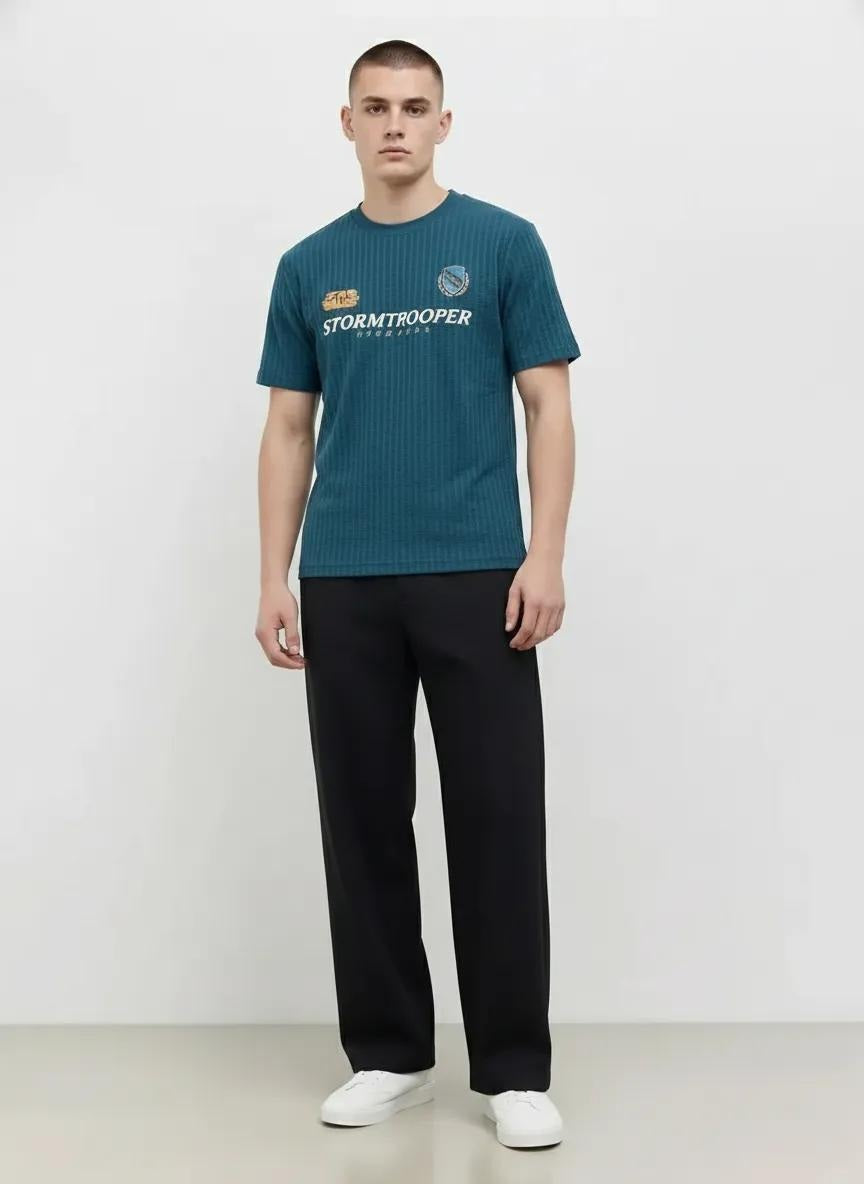 Men Pacific Round Neck Printed T-shirt