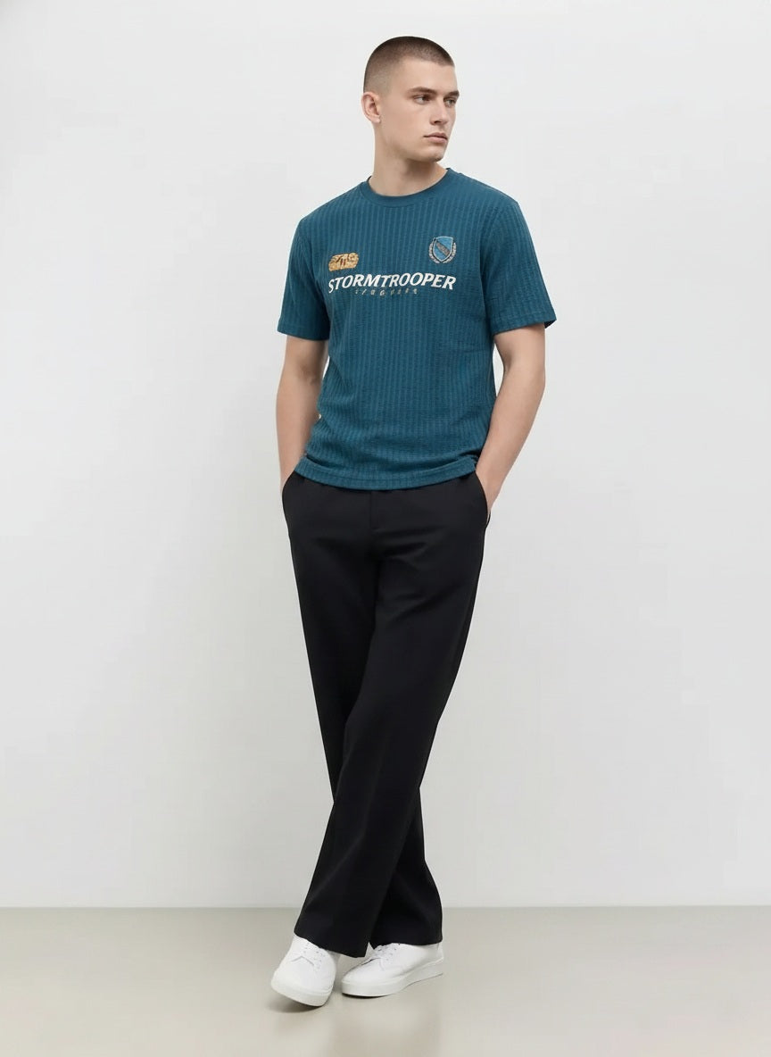 Men Pacific Round Neck Printed T-shirt
