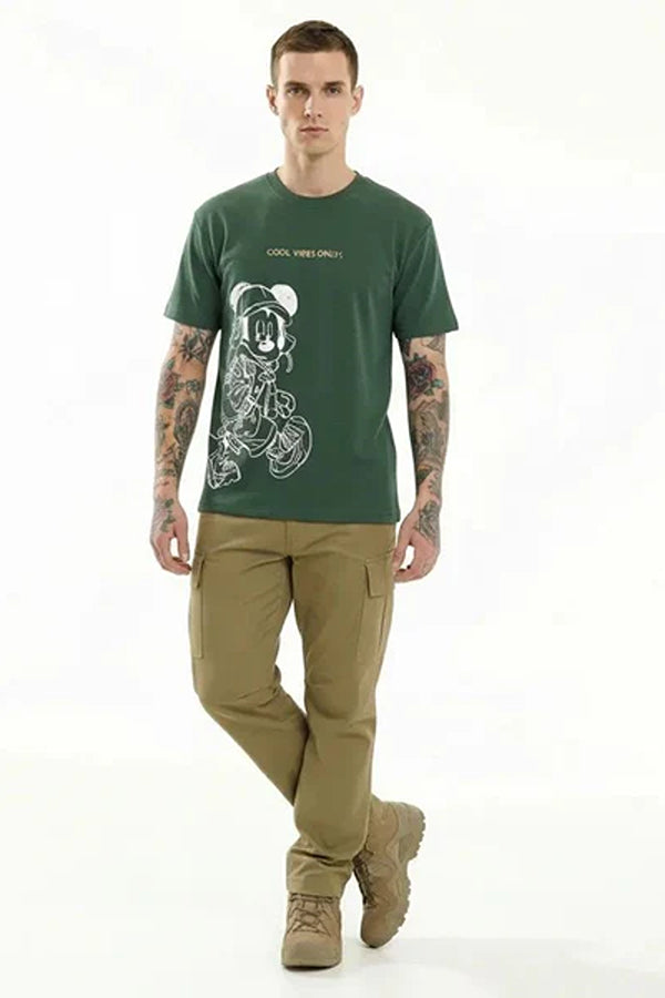 Men Mickey Mouse Printed T-shirt