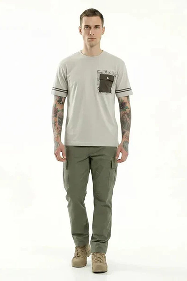 Men Printed Pockets T-shirt
