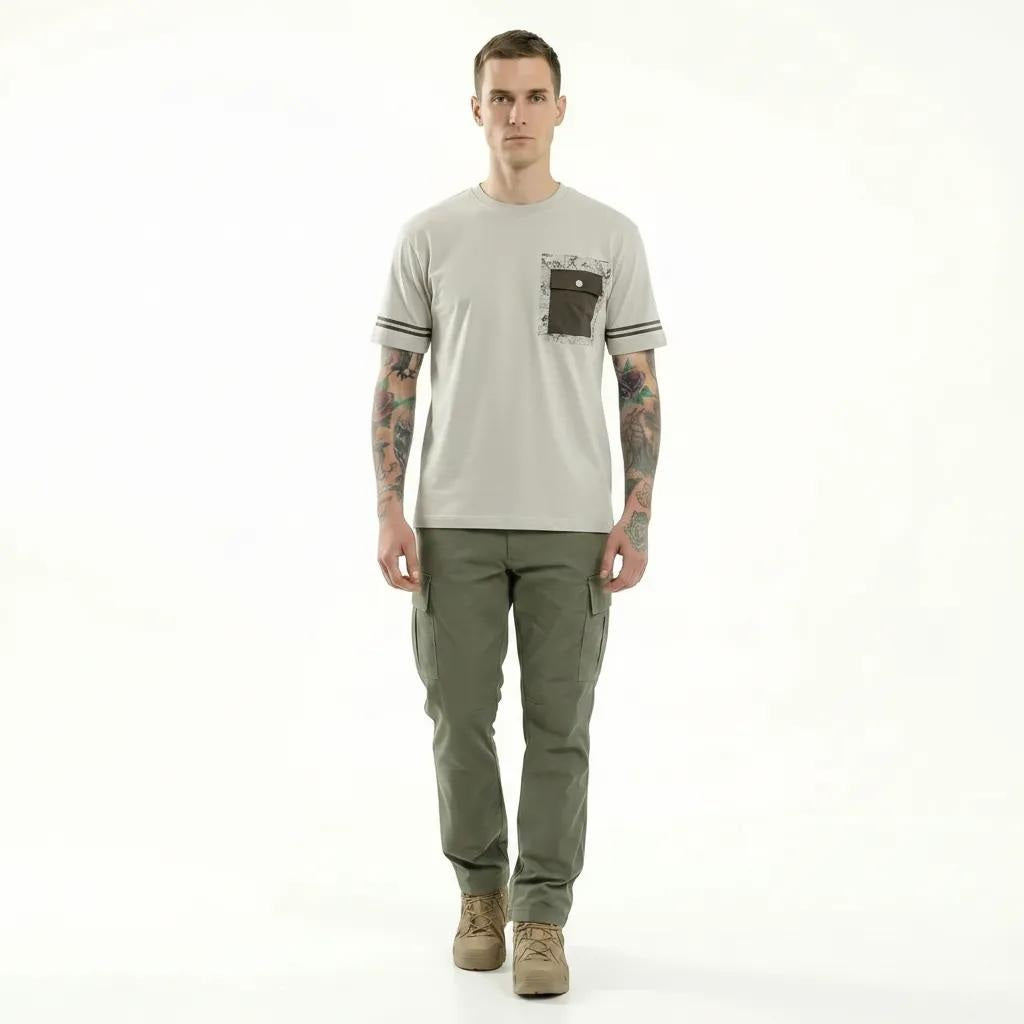 Men Printed Pockets T-shirt
