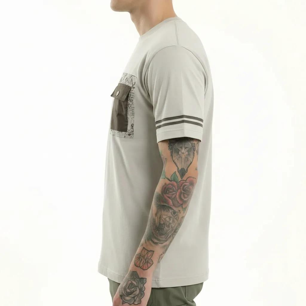 Men Printed Pockets T-shirt