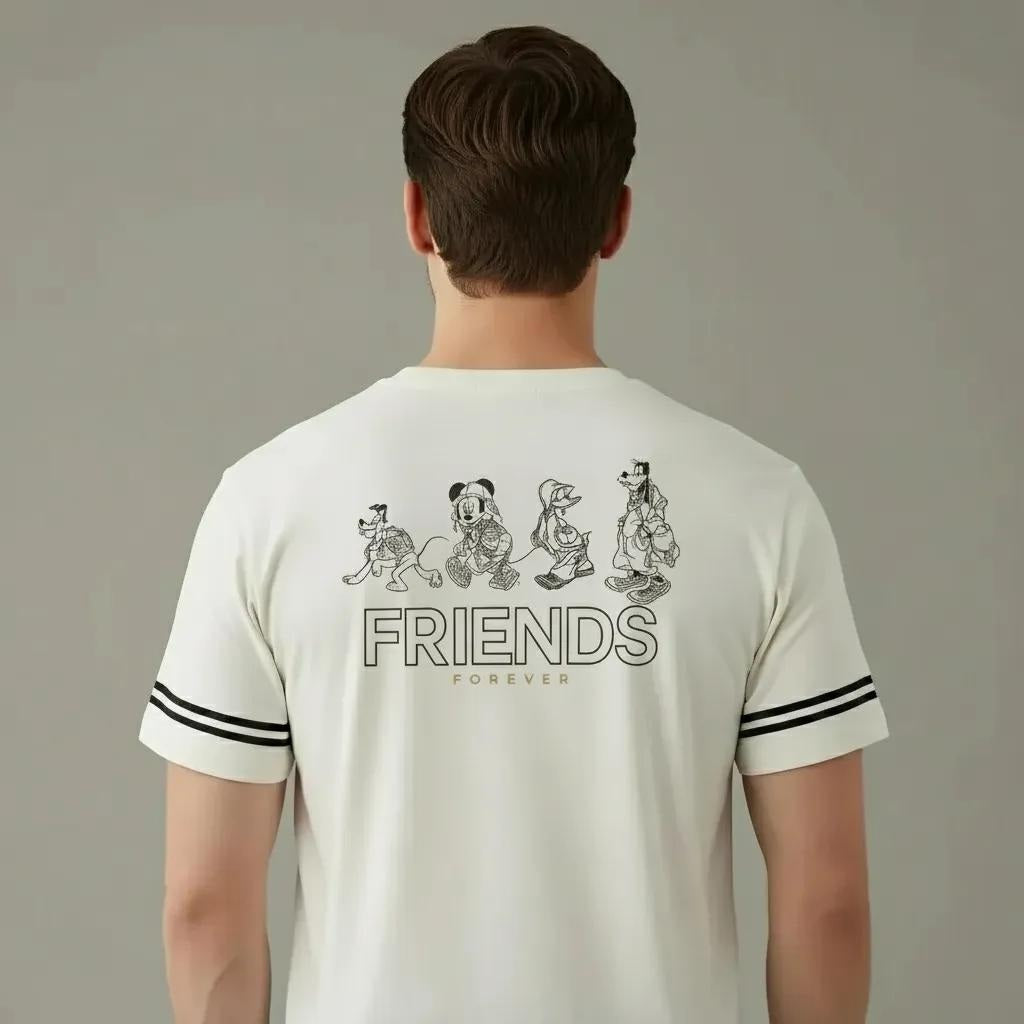 Octave Men Off White Printed T-shirt