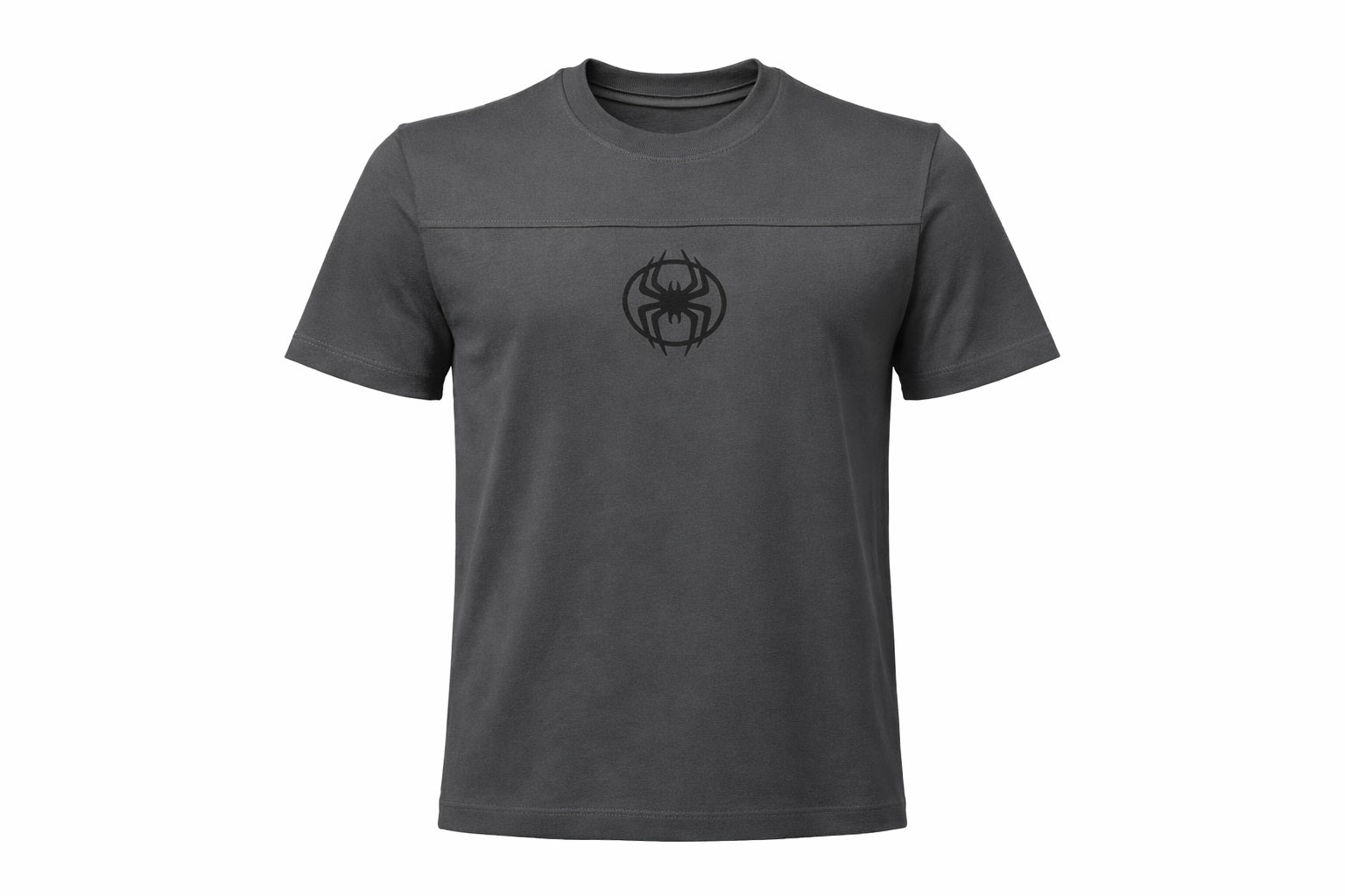 Men Charcoal Graphic Printed Cotton T-shirt