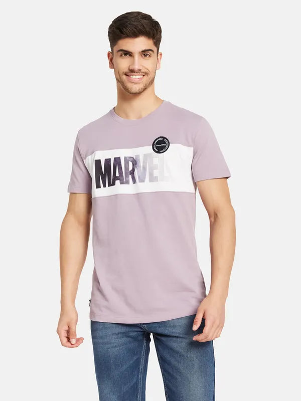 Marvel Chest Print With Badge Cotton T-Shirt