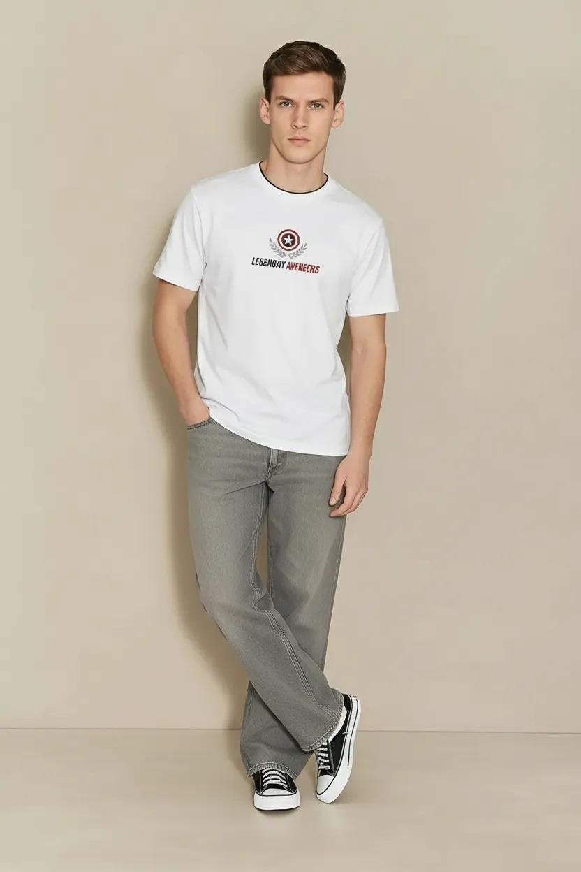 Men Off White Avengers Printed T-shirt