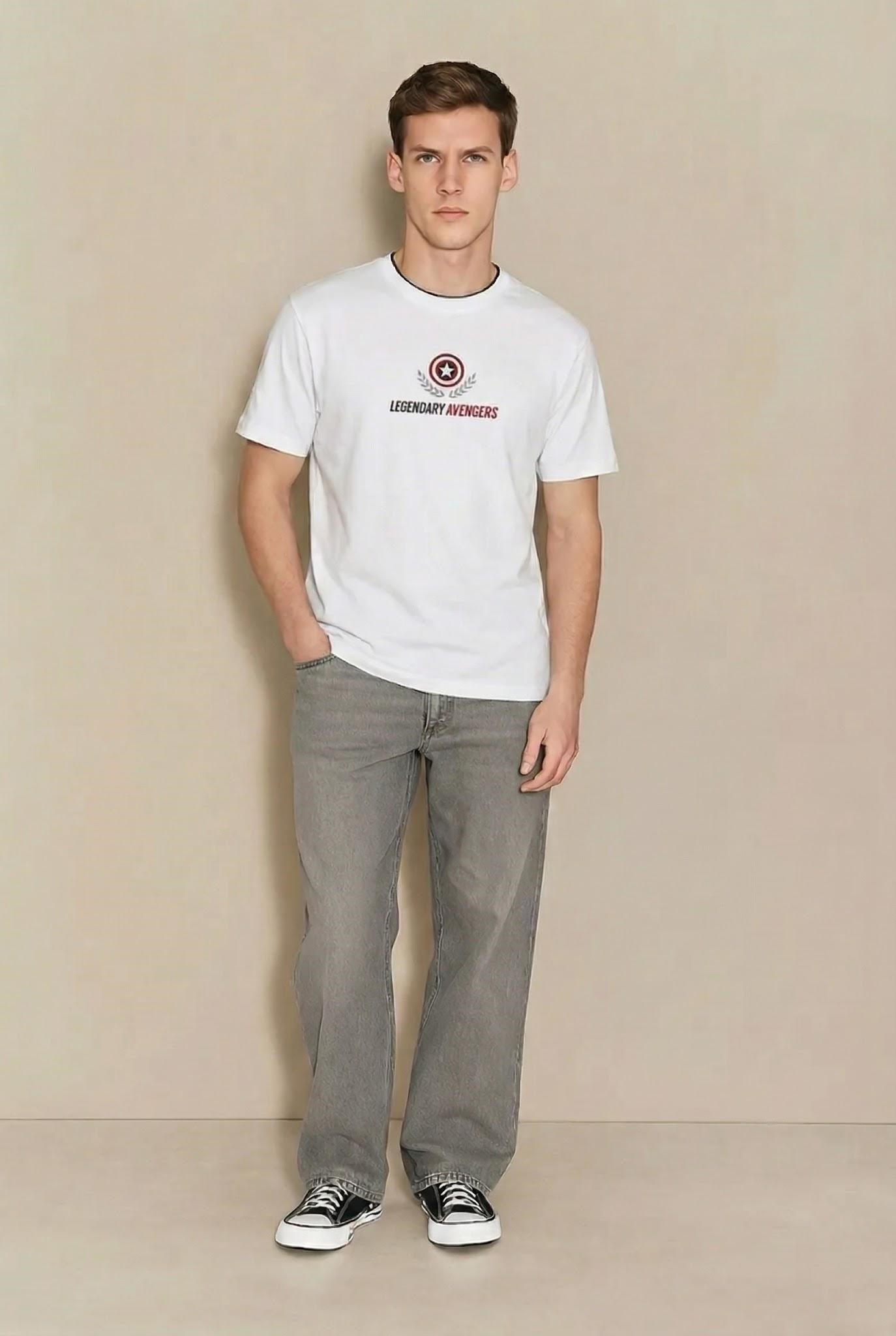 Men Off White Avengers Printed T-shirt