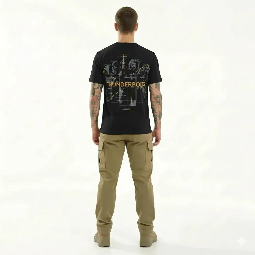 Octave Men Black Printed T-shirt