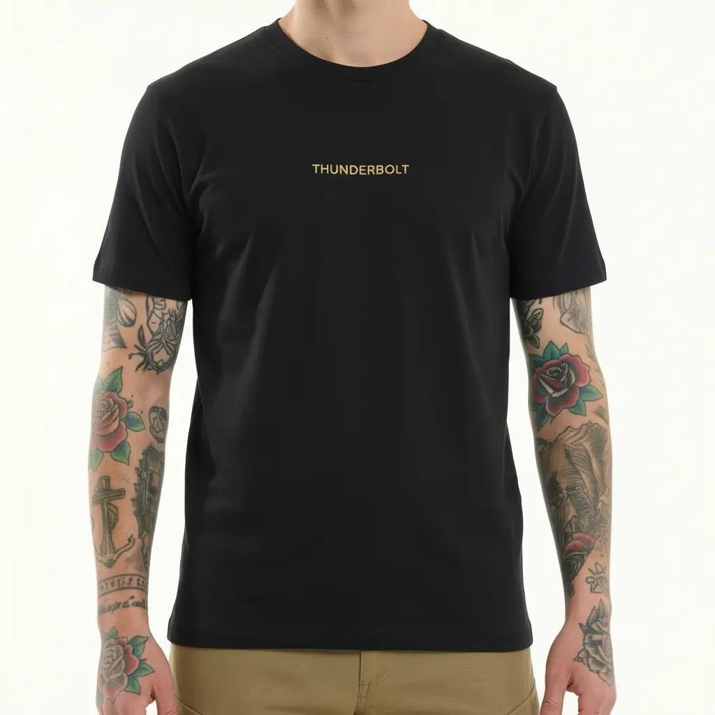 Octave Men Black Printed T-shirt