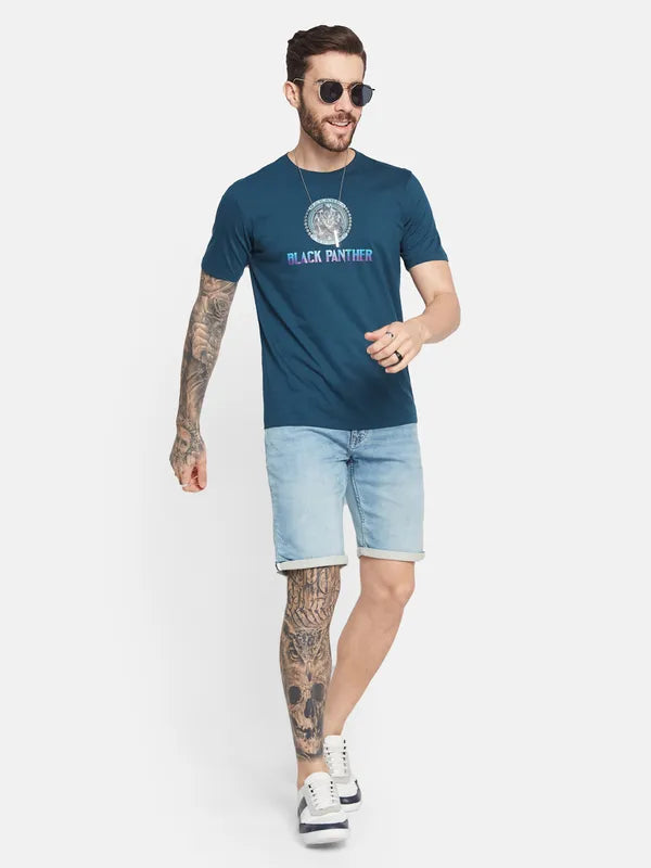 Octave Men Printed Applique T-Shirt