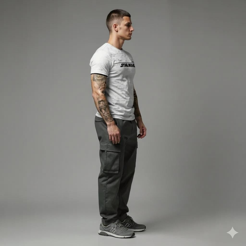 Men White Melange Typography Star Wars Printed T-shirt