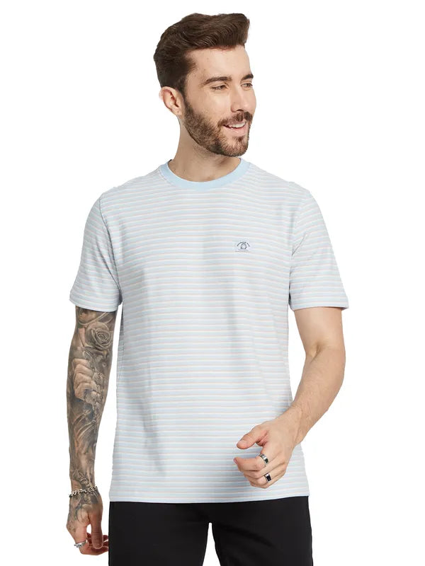 Octave Men Striped Pockets T-Shirt