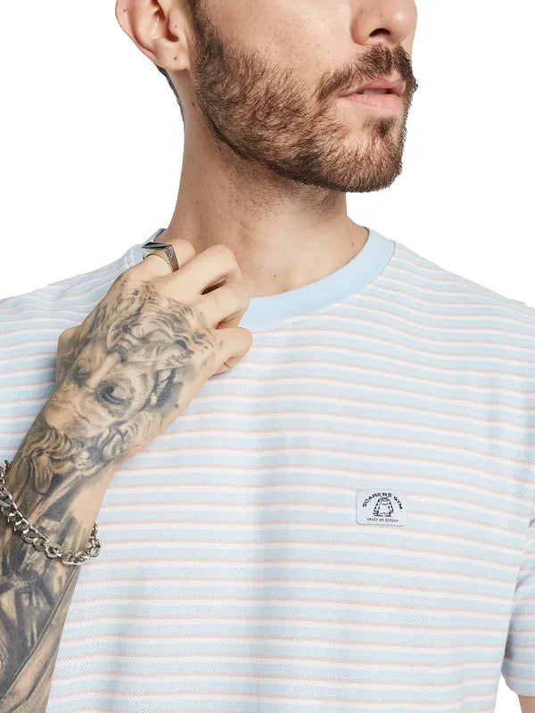 Octave Men Striped Pockets T-Shirt