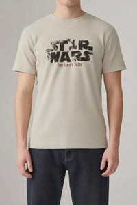 Men Chalk Star Wars Printed T-shirt