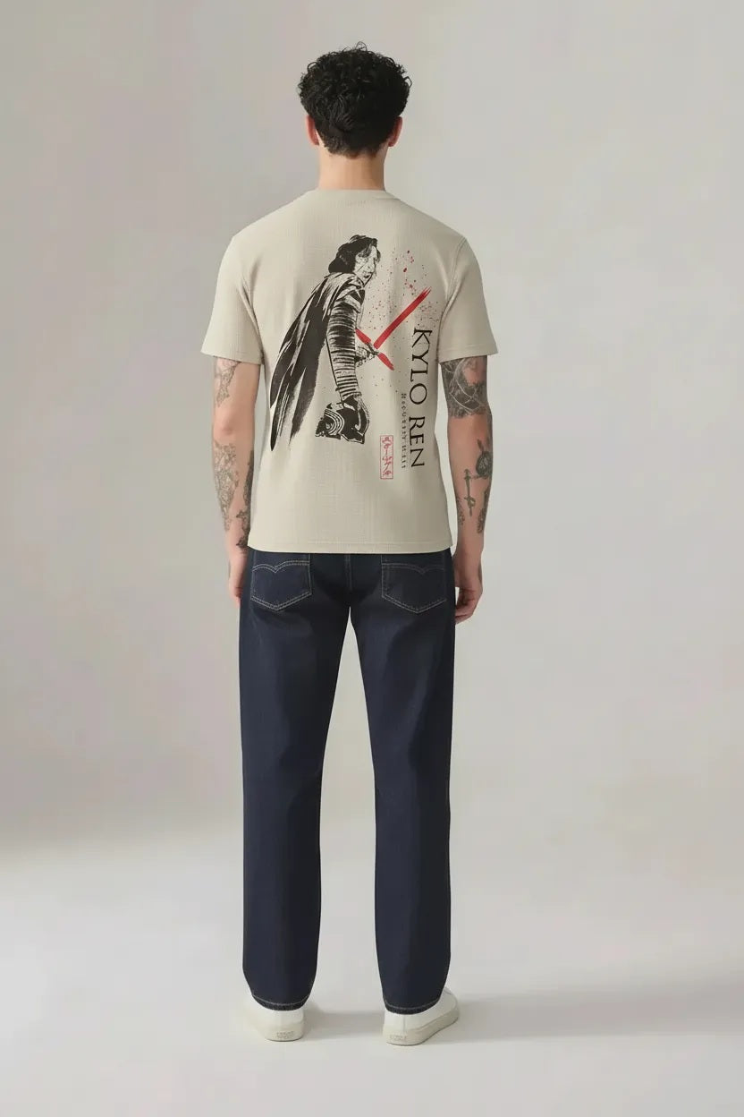 Men Chalk Star Wars Printed T-shirt