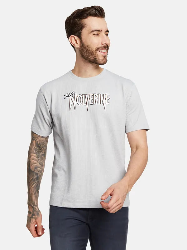 Octave Men X-Men Typography Printed Round Neck Cotton T-Shirt