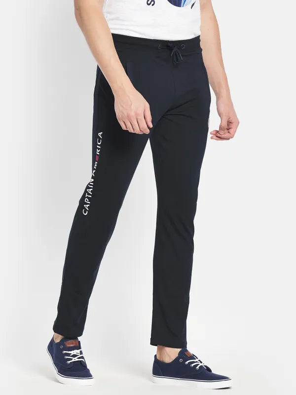 Men Navy Trackpants