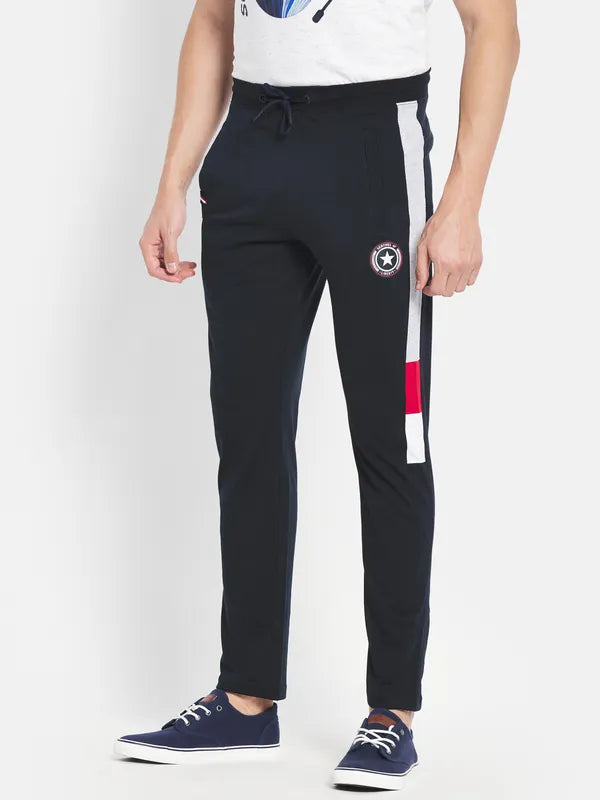 Men Navy Trackpants