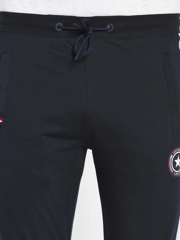 Men Navy Trackpants