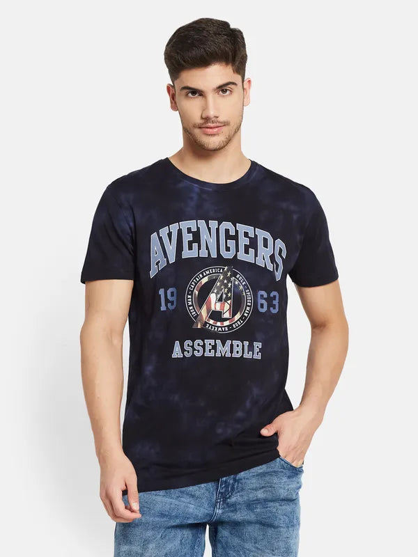 Marvel Avengers Overdye Chest Print T-Shirt