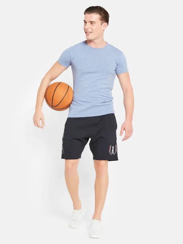 Octave Men Mid Rise Cotton Sports Shorts