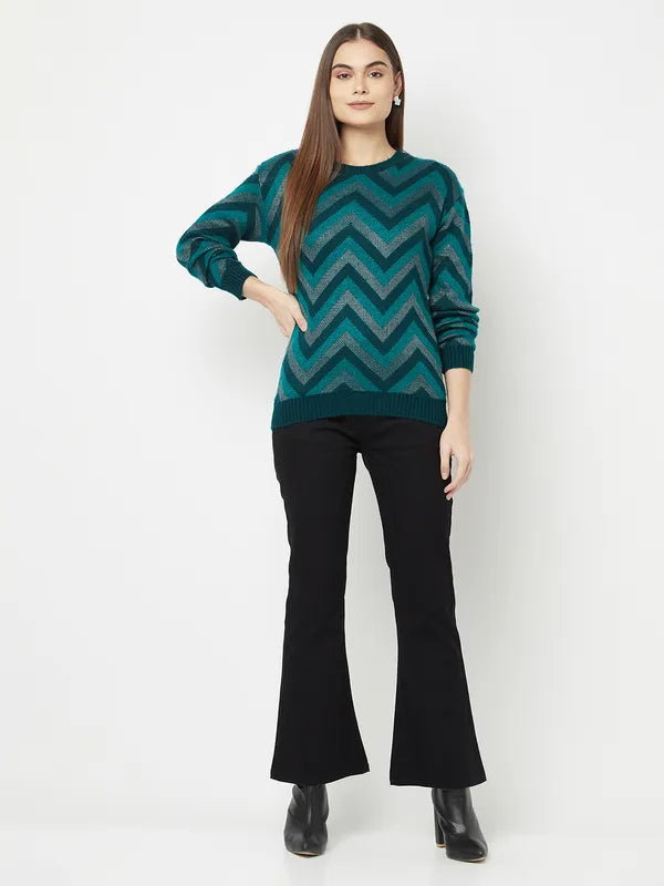 Women Teal Sweaters