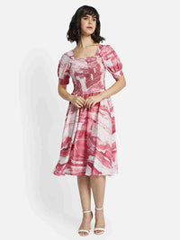 METTLE Floral Print A-Line Dress