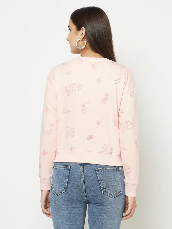 Women Pastel Pink Sweatshirts