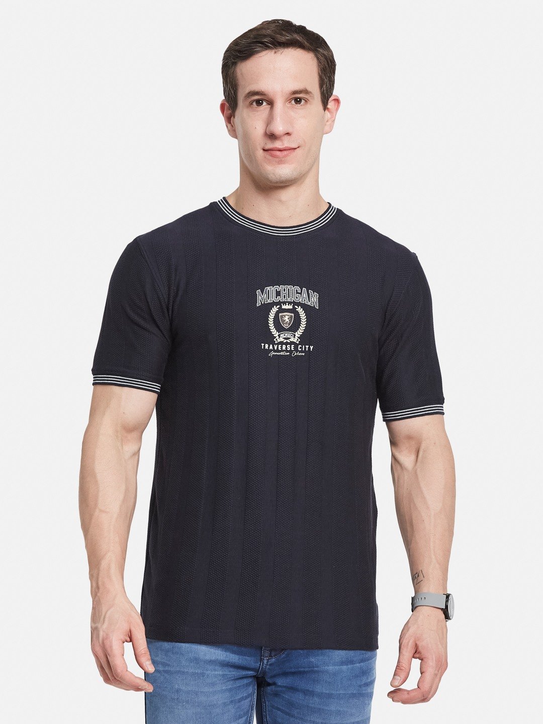 Octave Men Printed T-shirt