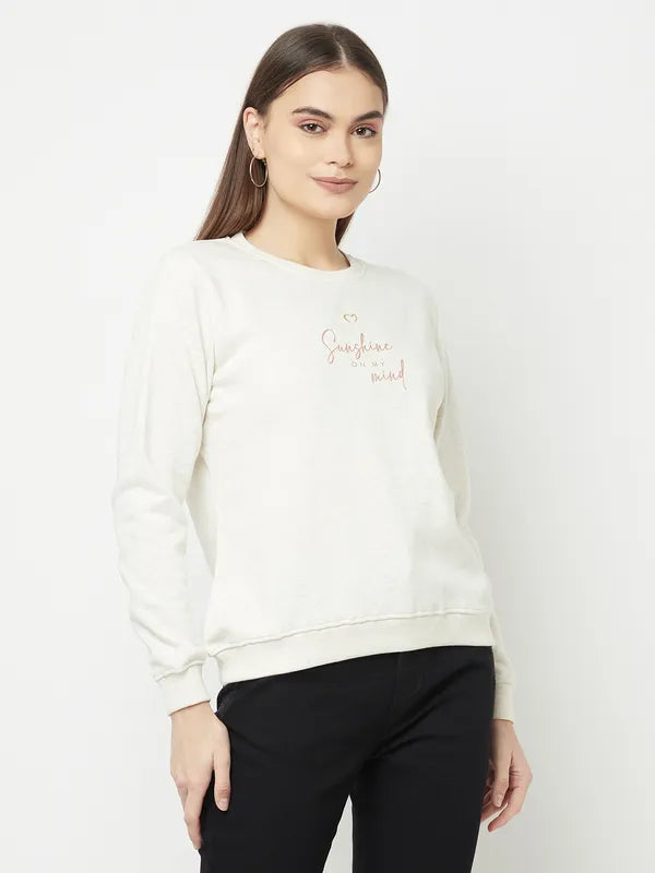 Women Natural Melange Sweatshirts