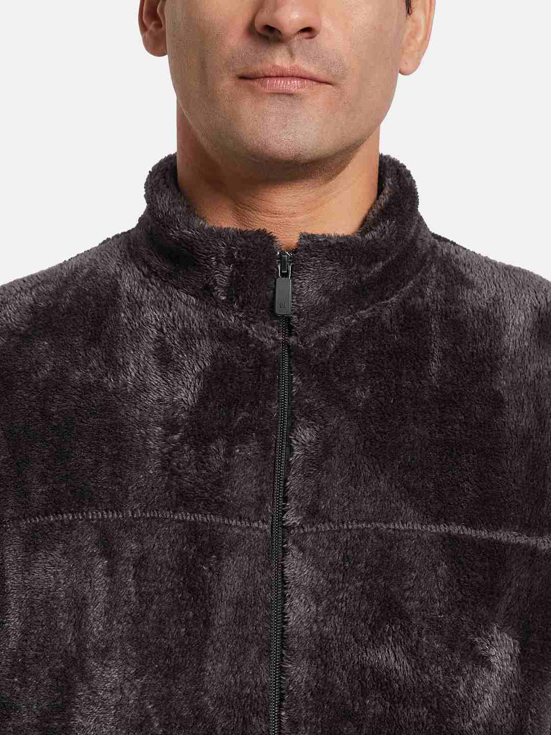 Octave Men Solid Mandarin Collar Sweatshirt