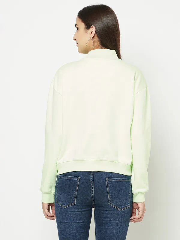 Women Neon Green Sweatshirts