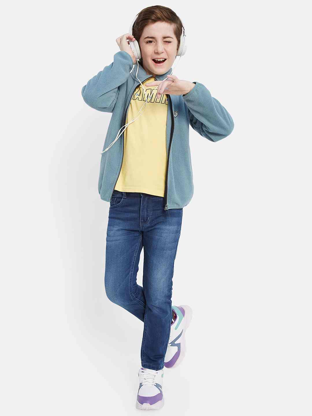 Octave Boys Mock Collar Long Sleeves Fleece Sweatshirt