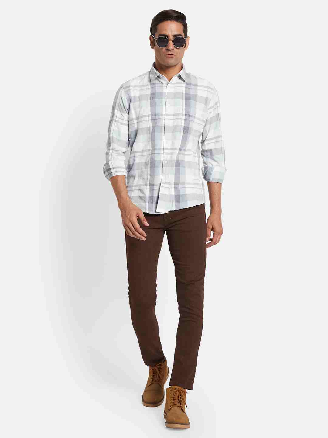 METTLE Men Multi Stripes Opaque Striped Casual Shirt