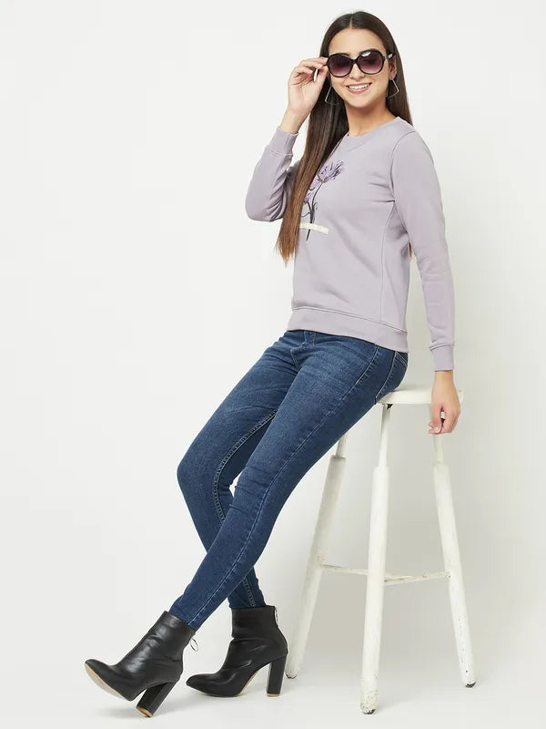 Women Lilac Sweatshirts