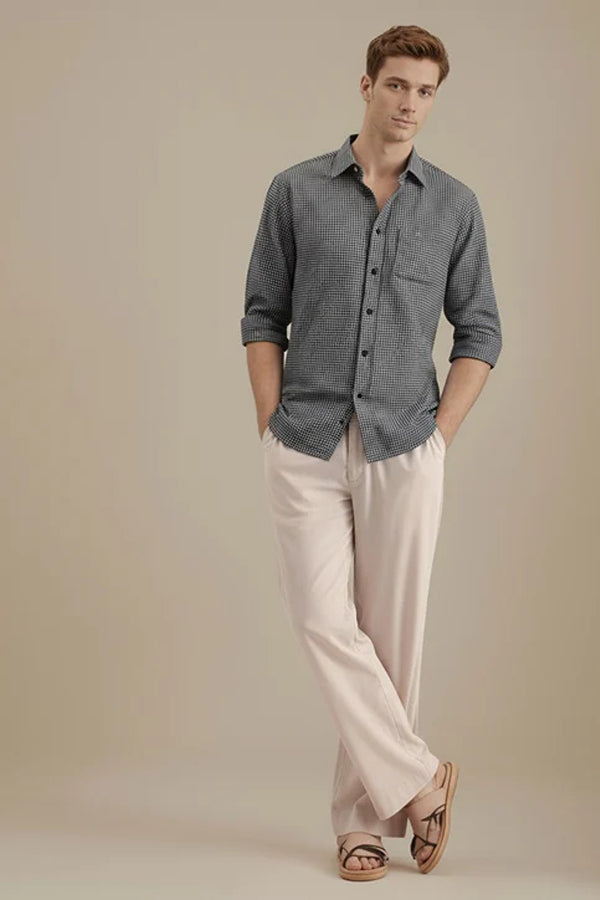 METTLE Men Checked Casual Shirt