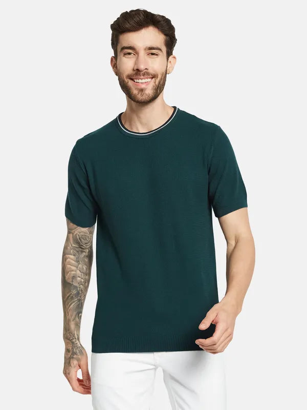 Mettle Round Neck Short Sleeves Cotton T-Shirt