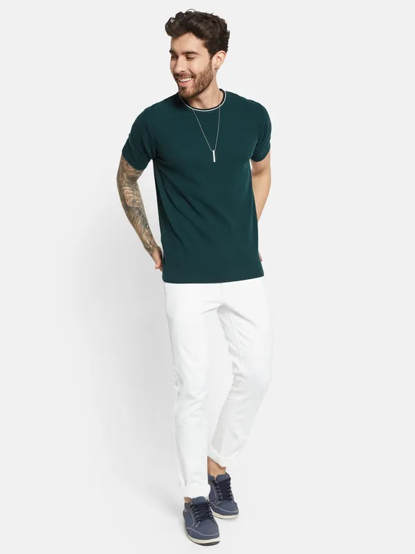 Mettle Round Neck Short Sleeves Cotton T-Shirt