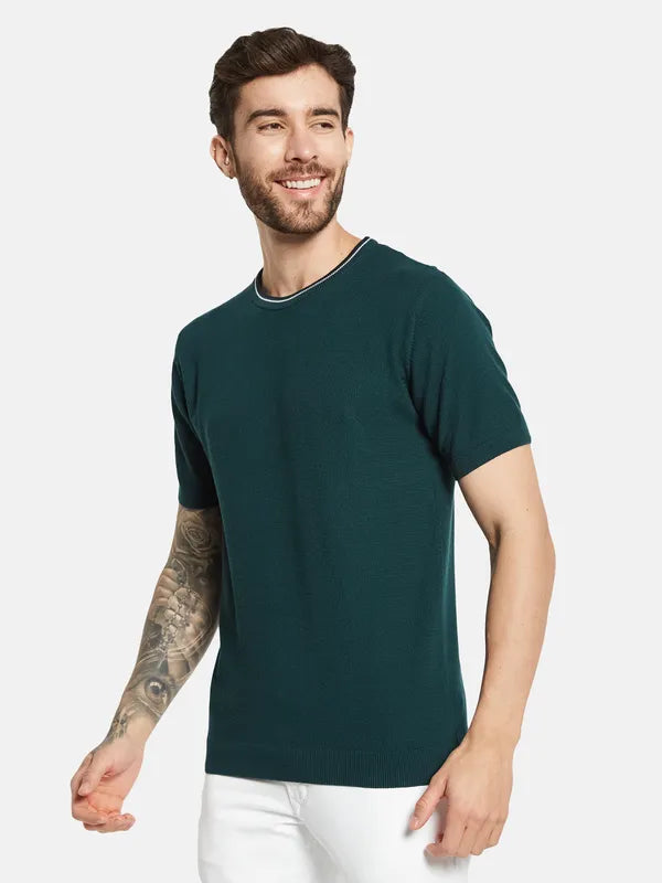 Mettle Round Neck Short Sleeves Cotton T-Shirt