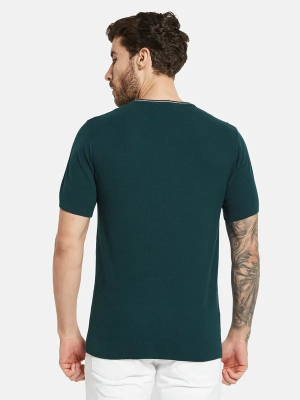 Mettle Round Neck Short Sleeves Cotton T-Shirt