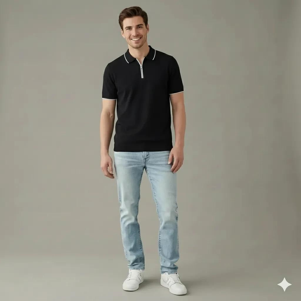 Men Black Solid T-Shirt
