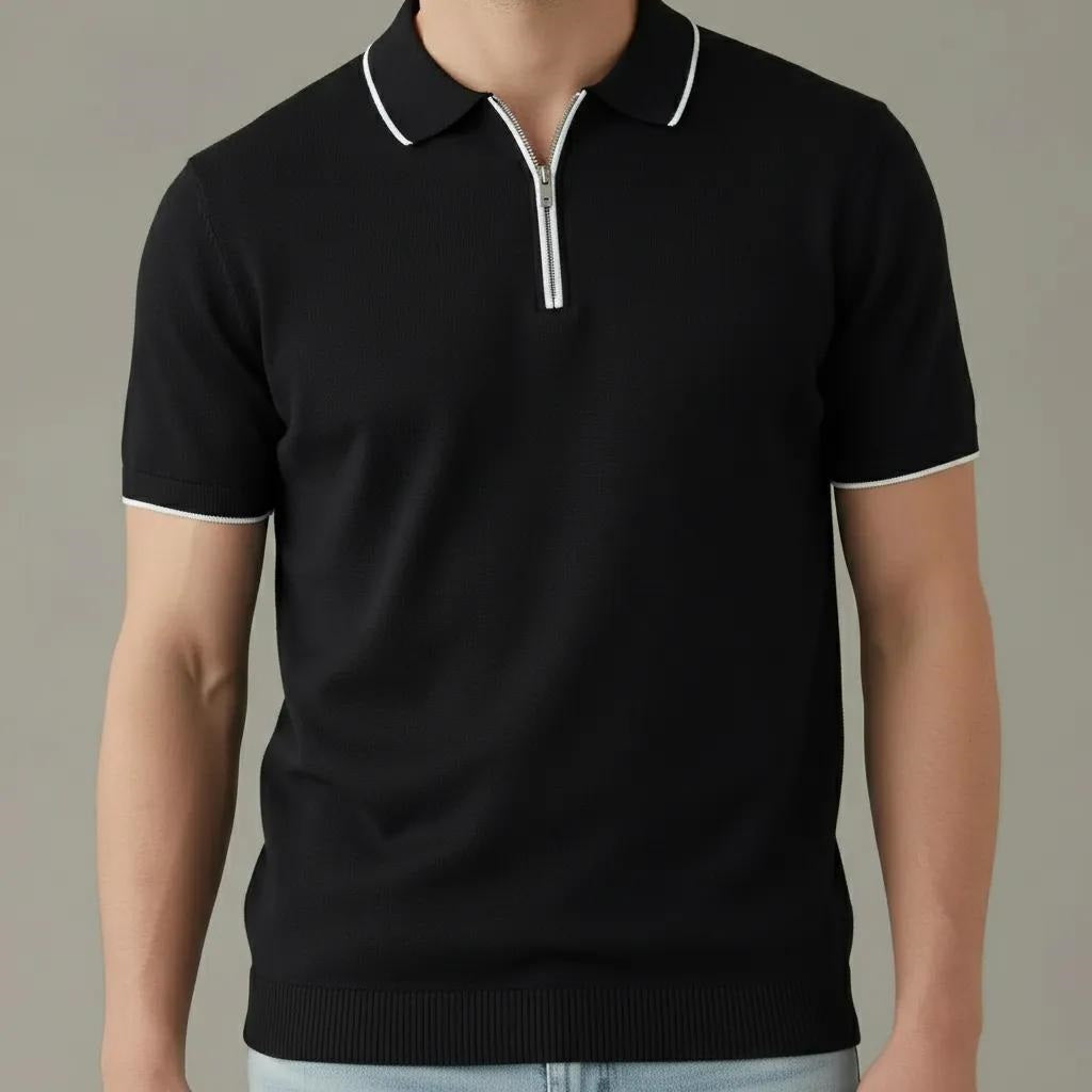 Men Black Solid T-Shirt