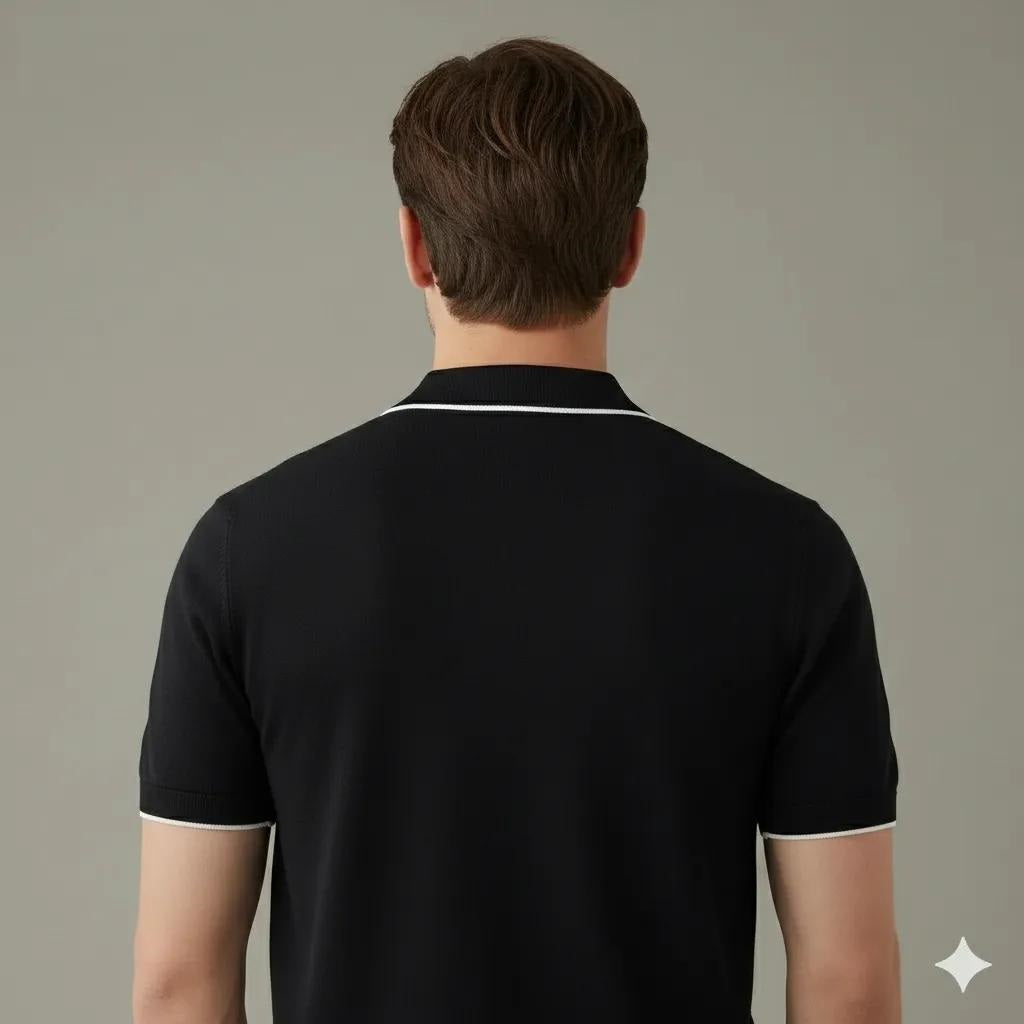 Men Black Solid T-Shirt