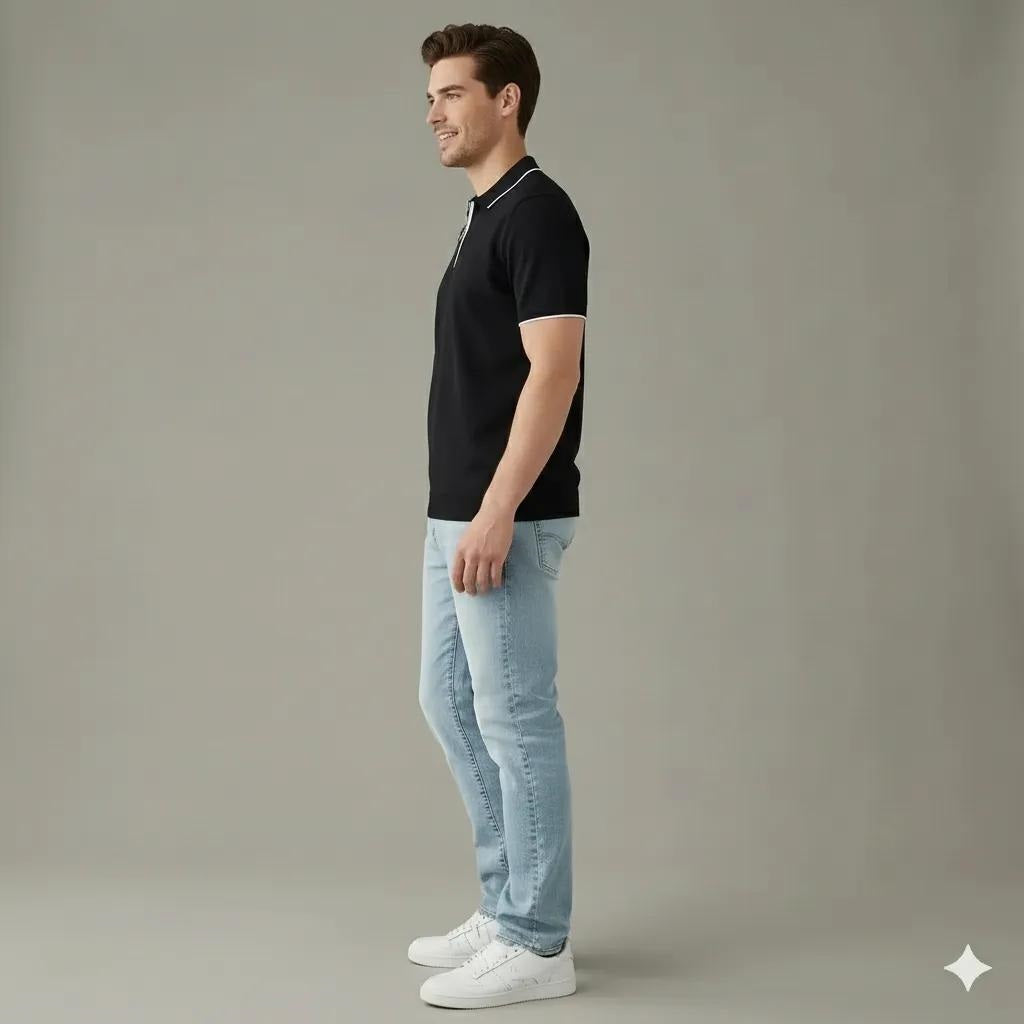 Men Black Solid T-Shirt