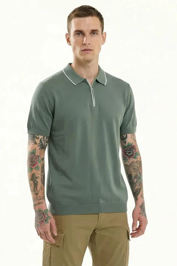 METTLE Men Polo Collar T-shirt