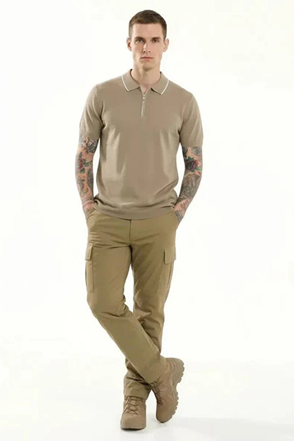 METTLE Men Polo Collar T-shirt