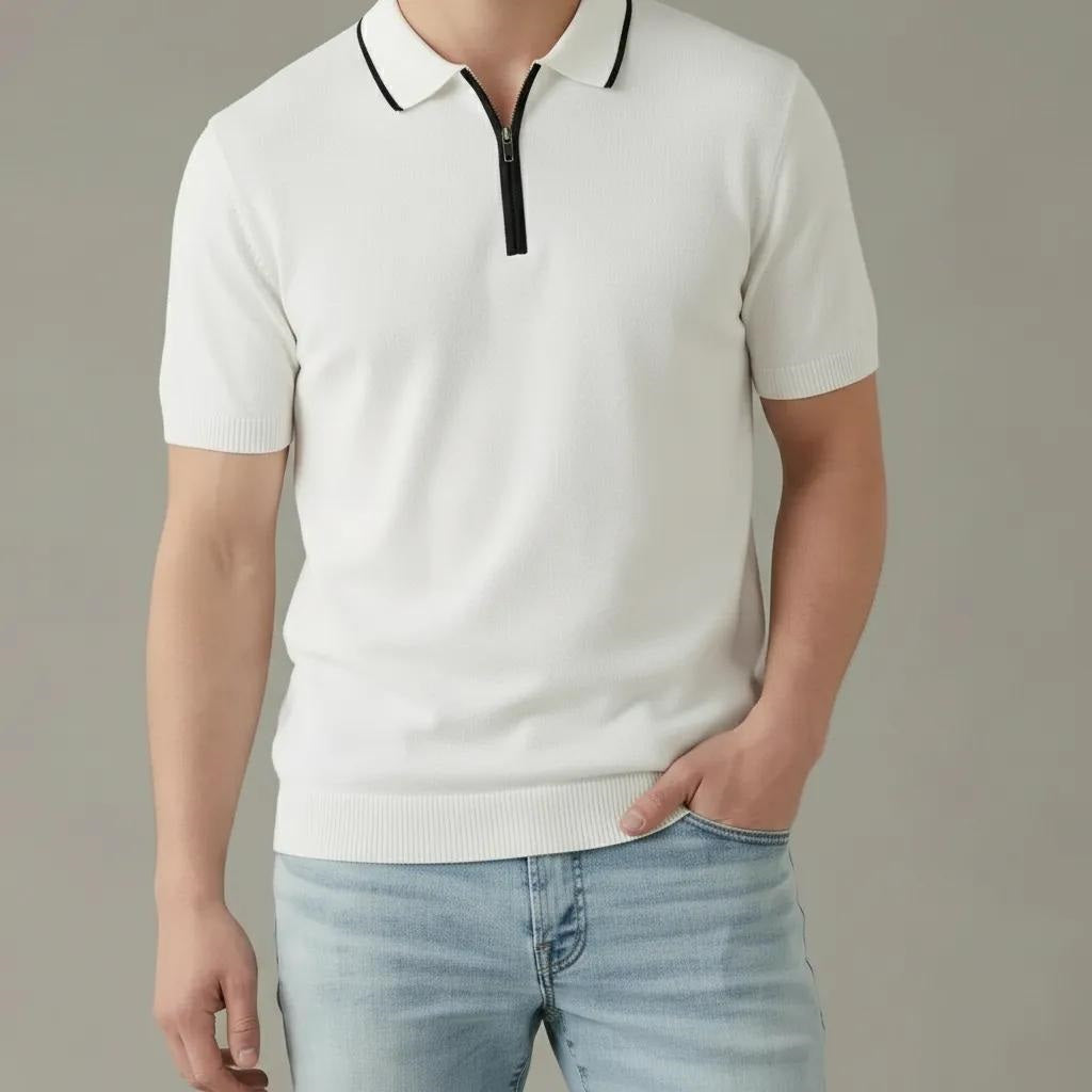 Men Off White Solid T-Shirt