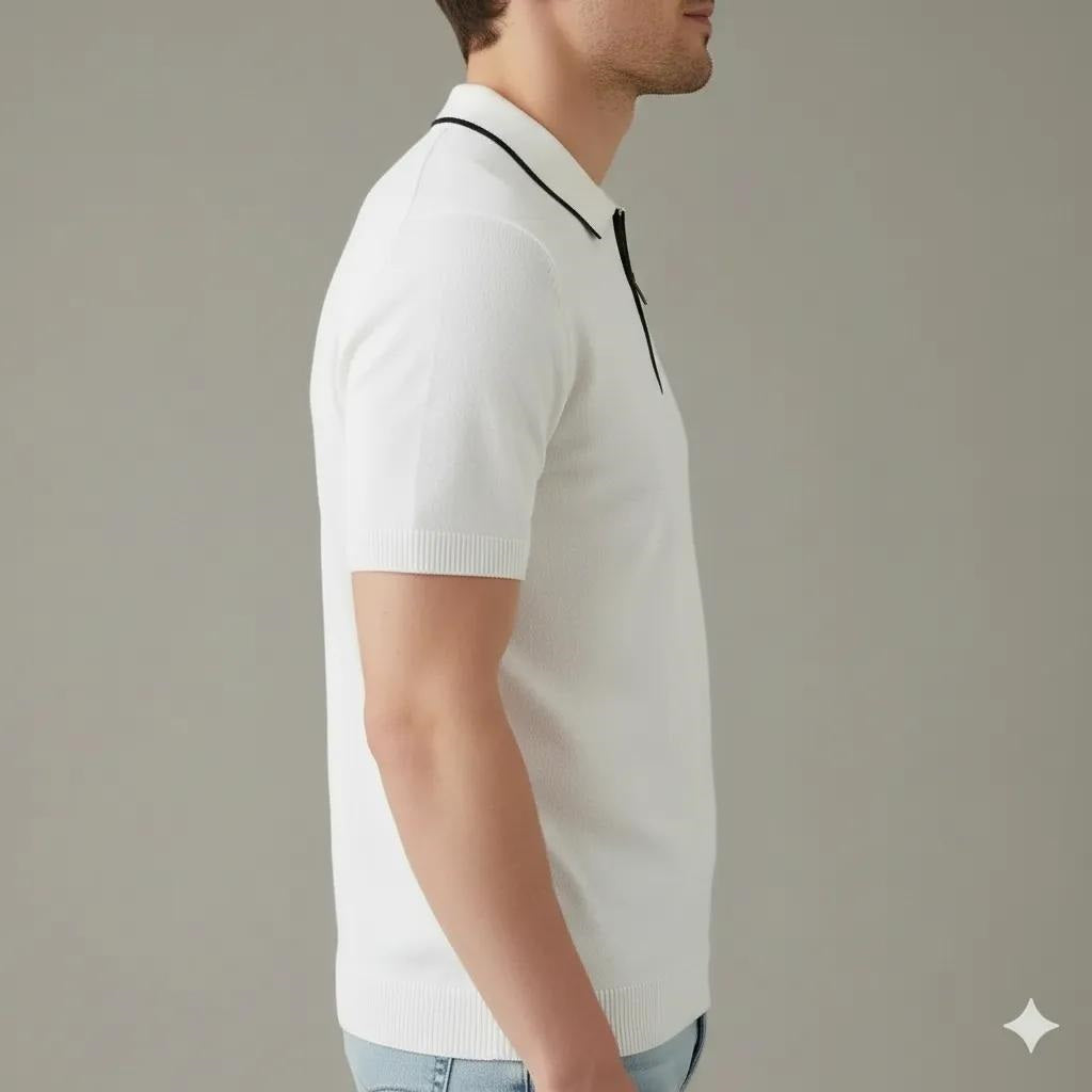 Men Off White Solid T-Shirt