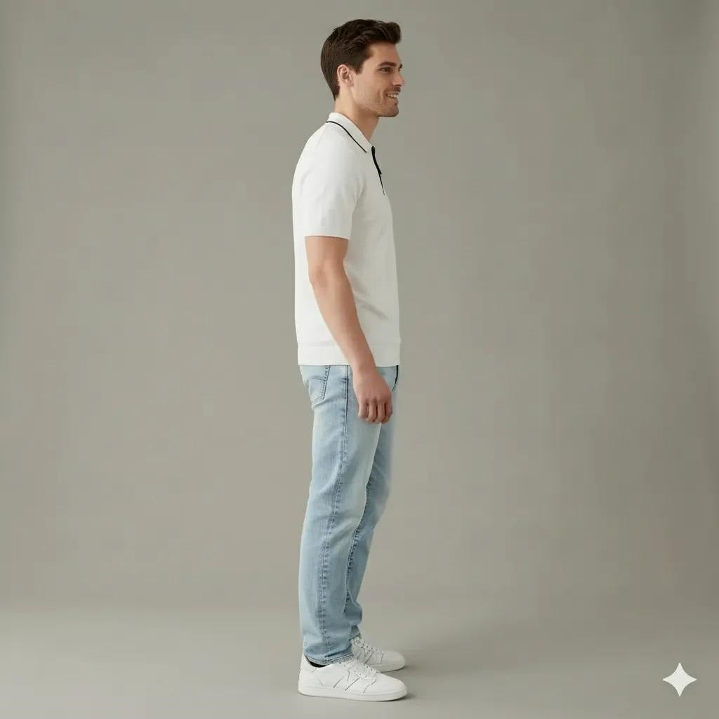 Men Off White Solid T-Shirt