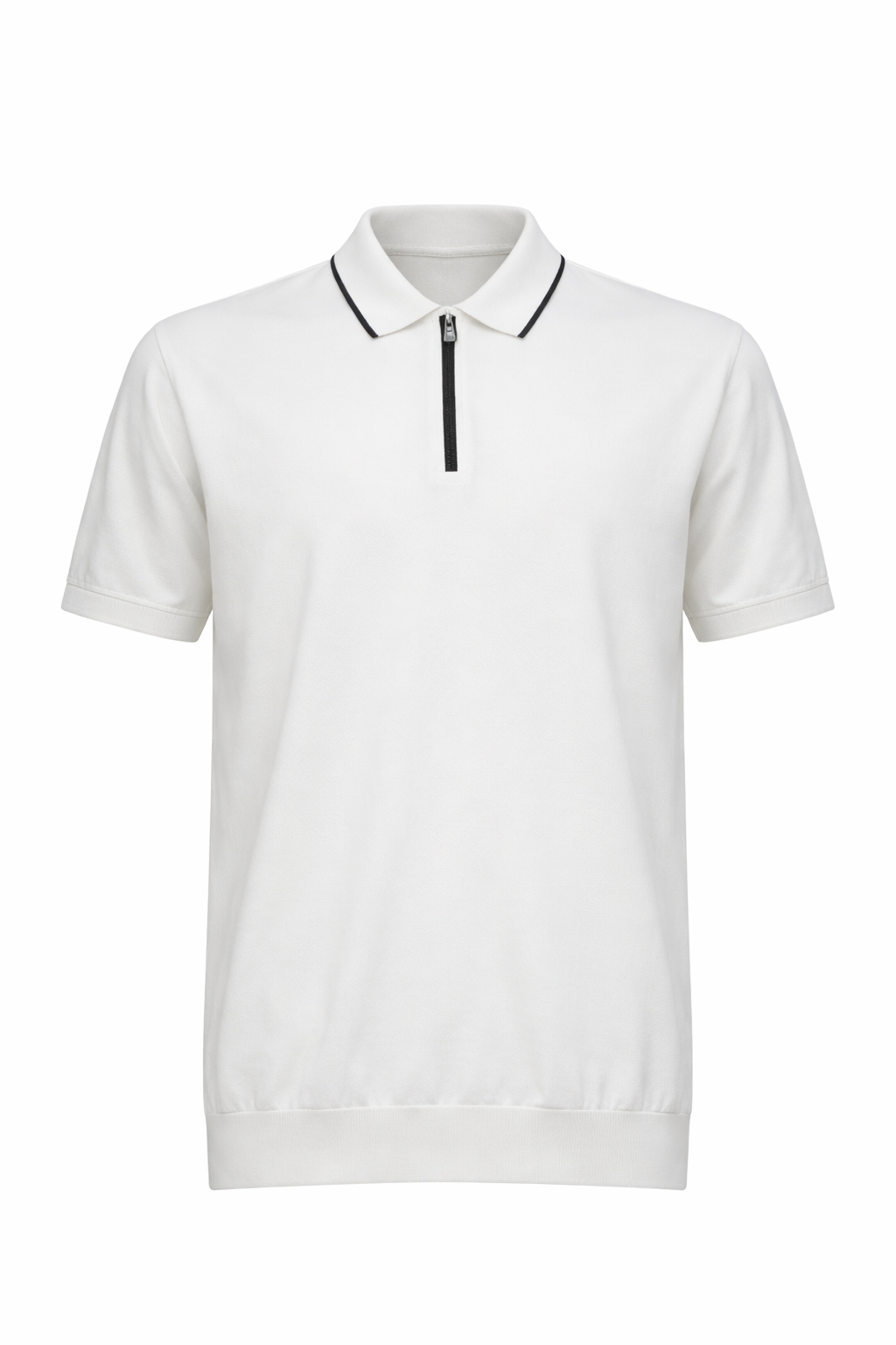 Men Off White Solid T-Shirt